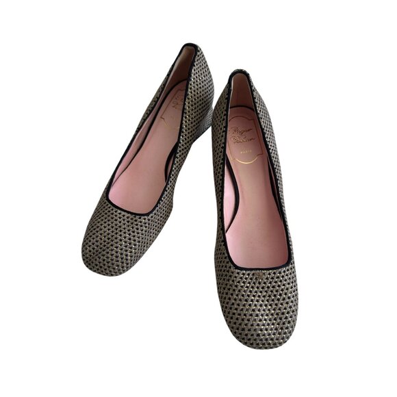ROGER VIVIER Boucle Block Kitten Heels Size 37 - Picture 4 of 12
